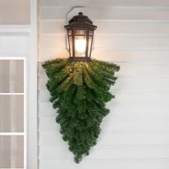 Northlight 32" Unlit Colorado Spruce Artificial Christmas Teardrop Swag