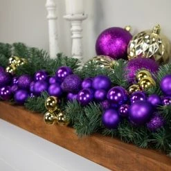 Northlight 6' Purple 3-Finish Shatterproof Ball Christmas Garland -Northlight Christmas Store GUEST 3bdb1f44 2d14 4d33 abbf 4ebbf16802a7
