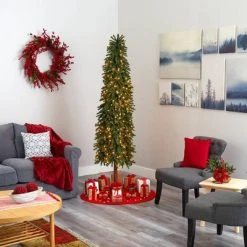 7ft Nearly Natural Pre-Lit Grand Alpine Slim Artificial Christmas Tree Clear Lights -Northlight Christmas Store GUEST 3bf91677 0e60 4248 90f2 afd3e1ed764a