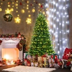 Tangkula Realistic Pre-Lit Christmas Tree 6FT Hinged Artificial Pine Tree W/ 310 LED Lights & 1664 New Tips -Northlight Christmas Store GUEST 3d25fff1 f278 4c42 b14f fa3f302dbf77