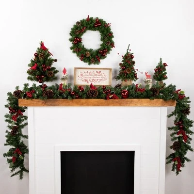Northlight 9' x 10" Unlit Green Canadian Pine Artificial Christmas Wreath 5 Northlight 9' x 10" Unlit Green Canadian Pine Artificial Christmas Wreath - Image 3