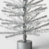 24" Unlit Tinsel Mini Artificial Christmas Tree Silver - Wondershop™