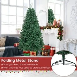 Costway 6ft Hinged Artificial Christmas Tree Unlit Douglas Full Fir Tree w/ 1355 Tips -Northlight Christmas Store GUEST 3d70b114 83b9 42a9 b2a5 1d22229a3642