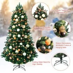 Costway 7.5FT Pre-Lit Artificial Christmas Tree 1242 Tips w/100 Ornaments and 250 Lights -Northlight Christmas Store GUEST 3d79374d f79d 4f39 9a75 70eac827a5ac