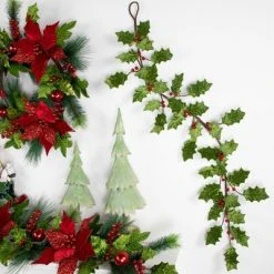Northlight 43" Glittered Holly with Berry Christmas Garland -Northlight Christmas Store GUEST 3dbc2abc 388e 4d04 ae48 3569fca1ed9f