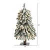 2ft Nearly Natural Pre-Lit Flocked Grand Alpine Artificial Christmas Tree Clear Lights