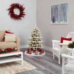 4ft Nearly Natural Pre-Lit LED Flocked Livingston Fir Artificial Christmas Tree Clear Lights 12 4ft Nearly Natural Pre-Lit LED Flocked Livingston Fir Artificial Christmas Tree Clear Lights -Northlight Christmas Store GUEST 3eb64e0a 9308 4c50 bbe6 f568d86fe3ae