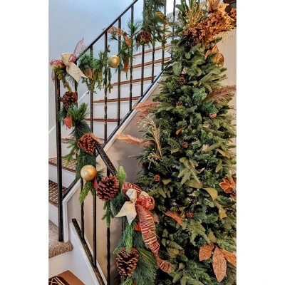 Northlight 5' x 5" Green and Brown Pine Cones Artificial Christmas Garland - Unlit 4 Northlight 5' x 5" Green and Brown Pine Cones Artificial Christmas Garland - Unlit - Image 2