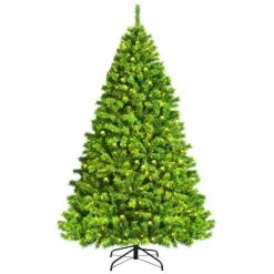 Tangkula Artificial Pre-Lit Christmas Tree, Green Flocked Christmas Hinged Tree w/ Branch Tips & Warm LED lights 23 Tangkula Artificial Pre-Lit Christmas Tree, Green Flocked Christmas Hinged Tree w/ Branch Tips & Warm LED lights -Northlight Christmas Store GUEST 3fdce9fd ae2b 4a8d a26b a8e02f809dc4