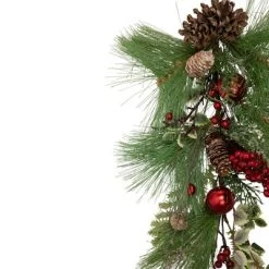 Northlight 30" Frosted Berries and Pine Cones Artificial Christmas Teardrop Swag - Unlit -Northlight Christmas Store GUEST 40632961 ebda 426f 832a 31311803ee65