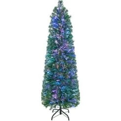 Tangkula 5/6/7/8 FT Fiber Optic Artificial Christmas Tree Prelit Pencil Christmas Tree with 361/517/697/889 Branch Tips Foldable Metal Stand 22 Tangkula 5/6/7/8 FT Fiber Optic Artificial Christmas Tree Prelit Pencil Christmas Tree with 361/517/697/889 Branch Tips Foldable Metal Stand -Northlight Christmas Store GUEST 40840581 4de3 47c2 aa33 61183398f697