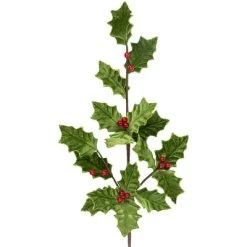 Northlight 31" Glittered Holly with Berry Christmas Spray -Northlight Christmas Store GUEST 40e74cd0 1587 45a5 8a99 0055d0f018a6