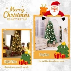 Tangkula 7.5FT Artificial Christmas Tree with 250 LED Lights Pre-Lit Hinged Xmas Tree with 1242 Branch Tips -Northlight Christmas Store GUEST 413cf7c4 a4dc 4cf4 8e4e 023c0b0145d3