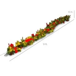 Best Choice Products 9ft Pre-Lit Christmas Garland, Battery Powered Decoration w/ 100 Lights, 180 Tips, Pine Cones 13 Best Choice Products 9ft Pre-Lit Christmas Garland, Battery Powered Decoration w/ 100 Lights, 180 Tips, Pine Cones -Northlight Christmas Store GUEST 415ea3bd d568 404a a313 79206a7743ab