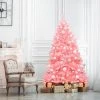 Costway 6Ft Hinged Artificial Christmas Tree Full Fir Tree New PVC w/ Metal Stand Pink -Northlight Christmas Store GUEST 416f5655 1032 4dda a715 3944ba8dce71