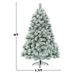 Costway 6ft or 7ft Premium Hinged Artificial Christmas Tree Snowy Pine Needles -Northlight Christmas Store GUEST 41ade249 e4a9 4eb6 8d09 71dc068e8925