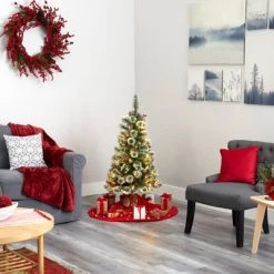 4ft Nearly Natural Pre-Lit LED Frosted Swiss Pine Artificial Christmas Tree Clear Lights 12 4ft Nearly Natural Pre-Lit LED Frosted Swiss Pine Artificial Christmas Tree Clear Lights -Northlight Christmas Store GUEST 436565a8 1da0 47db ad5c dd6c14fdee47