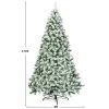 Costway 7.5FT Snow Flocked Artificial Christmas Tree Hinged w/1346 Tip and Foldable Base -Northlight Christmas Store GUEST 4395ace6 1459 4866 b402 59eedc90c2ce