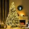 HOMCOM Prelit Artificial Christmas Tree Holiday Decoration with Snow-flocked Branches, Warm White or Colorful LED Lights -Northlight Christmas Store GUEST 44c0c88e fbf5 4a54 9eff 08a6b4bbd748