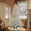 Puleo 6' Pre-Lit Flocked Virginia Pine Artificial Christmas Tree Clear Lights -Northlight Christmas Store GUEST 44cb737c 3030 4681 92fe ddef816ab1fb