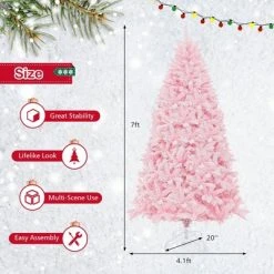 Costway 7 FT Flocked Artificial Christmas Tree Hinged with 500 LED Lights 1200 Branch Tips 13 Costway 7 FT Flocked Artificial Christmas Tree Hinged with 500 LED Lights 1200 Branch Tips -Northlight Christmas Store GUEST 451e8da0 62cb 421e 9b3e eb101d568249