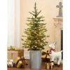 LuxenHome 4ft Pre-Lit LED Artificial Fir Slim Christmas Tree Christmas Decoration with Metal Pot -Northlight Christmas Store GUEST 45c3e794 0482 4339 a381 0fc31c00fc18