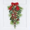Collections Etc. Collections Etc LED Lighted Festive Holly Pine Berry Swag