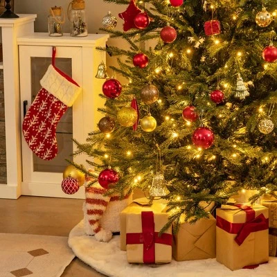 Costway 6/7 FT Pre-Lit Artificial Christmas Tree Hinged 788/1130 Branch Tips & 280/380 LED Lights 4 Costway 6/7 FT Pre-Lit Artificial Christmas Tree Hinged 788/1130 Branch Tips & 280/380 LED Lights - Image 2