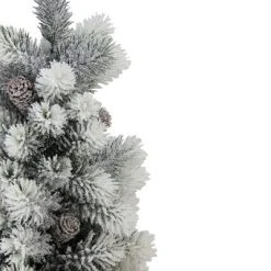 Northlight 19" Potted Slim Flocked Mini Pine Artificial Christmas Tree in Burlap Base - Unlit -Northlight Christmas Store GUEST 4673564f 16db 416b 985b 9d639ae3768b