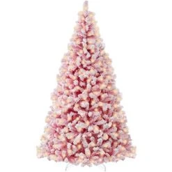 Best Choice Products Prelit Pink Artificial Christmas Tree, Snow Flocked Fir Holiday Decoration -Northlight Christmas Store GUEST 46769541 2a0e 477f 8e5e cc5d148c6485