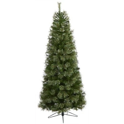 6.5ft Nearly Natural Pre-Lit Cashmere Artificial Christmas Tree Warm White Lights 4 6.5ft Nearly Natural Pre-Lit Cashmere Artificial Christmas Tree Warm White Lights - Image 2