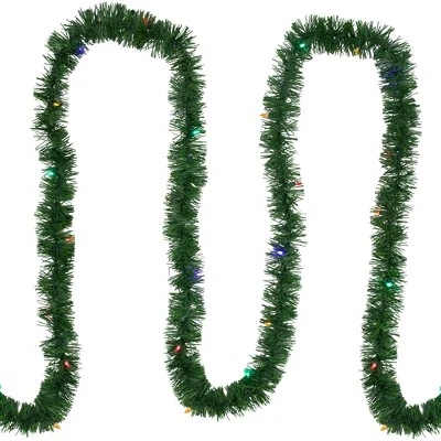 Northlight 18' x 3" Pre-Lit Pine Artificial Christmas Garland, Multicolor LED Lights 4 Northlight 18' x 3" Pre-Lit Pine Artificial Christmas Garland, Multicolor LED Lights - Image 2