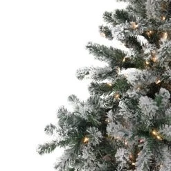 Northlight 7.5' Prelit Artificial Christmas Tree Flocked Natural Emerald - Warm Clear Lights -Northlight Christmas Store GUEST 46f56263 37d4 4beb ad12 e3a34659d210