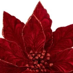 Northlight 20" Red Glittered Velvet Poinsettia Christmas Stem Spray -Northlight Christmas Store GUEST 4717c217 c487 4343 9839 5bb8f6409d2d