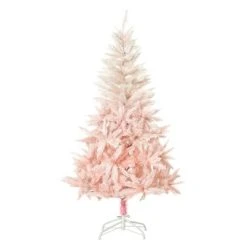 HOMCOM Unlit Spruce Artificial Christmas Tree with Realistic Branches and Tips, Pink -Northlight Christmas Store GUEST 47af00c8 4191 4344 b98f 1b5bb0122149