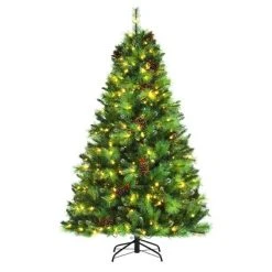 Costway 6ft7ft8ft Pre-lit Hinged Artificial Christmas Tree w/Pine Cones & Red Berries 24 Costway 6ft7ft8ft Pre-lit Hinged Artificial Christmas Tree w/Pine Cones & Red Berries -Northlight Christmas Store GUEST 47e24a15 755e 4866 a13c 3aa51133dd55