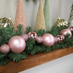 Northlight 6' Pink Shatterproof Ball 3-Finish Christmas Garland -Northlight Christmas Store GUEST 47ec5706 1d81 4c32 9cd5 1a84e22188d6