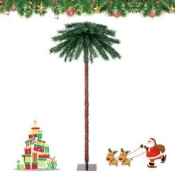 Costway 6FT Pre-Lit Artificial Tropical Christmas Palm Tree w/ 210 Multi-Color Lights -Northlight Christmas Store GUEST 4825abc7 8359 42bf 84bf 9b34f38891c2