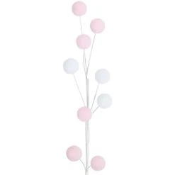 Northlight 24" Pink and White Pom Pom Christmas Spray -Northlight Christmas Store GUEST 4854db8c 542d 4259 ab90 e256bc6d486a