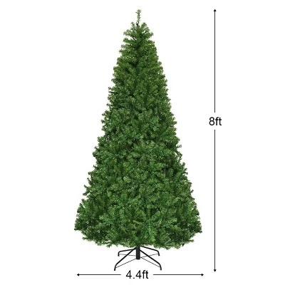 Costway Pre-Lit Artificial Christmas Tree 8Ft Hinged 750 LED Lights 3 Costway Pre-Lit Artificial Christmas Tree 8Ft Hinged 750 LED Lights