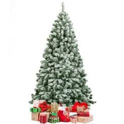 Costway 6FT Snow Flocked Artificial Christmas Tree Hinged w/928 Tips and Foldable Base -Northlight Christmas Store GUEST 488b72f5 9d5e 433c 9997 14d8547ace33