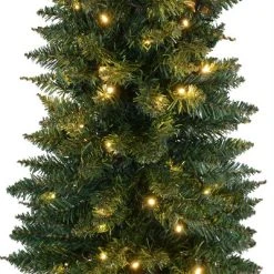 HOMCOM 6ft Tall Pre-Lit Slim Noble Fir Artificial Christmas Tree with Realistic Branches, 200 Warm White LED Lights and 390 Tips -Northlight Christmas Store GUEST 48b6aea4 3a69 4740 9055 31d254f6d96f