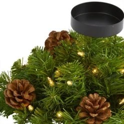 Nearly Natural 16-in Christmas Pine Candelabrum with 35 Lights and Pine Cones -Northlight Christmas Store GUEST 48dc4a54 2220 4fc4 8338 6d9a4a063022