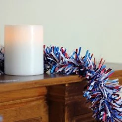 Northlight 12' x 4" Unlit Red/Blue Wide Cut Patriotic Tinsel Christmas Garland -Northlight Christmas Store GUEST 4984db5e 9f2d 42a2 80e1 b888847f2320