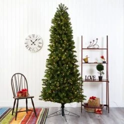 Nearly Natural 8' Pre-Lit LED Slim Virginia Spruce Artificial Christmas Tree Multifunctional Clear Lights -Northlight Christmas Store GUEST 49bb9862 0065 4b60 9f67 d3804b2d81b4