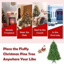 Tangkula Artificial Christmas Tree Pine Needles Xmas Tree with Metal Stand -Northlight Christmas Store GUEST 4a5b0c11 a2f7 481f a715 be3c1c5e392e