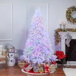 7.5ft Sterling Tree Company Full White Parkview Pine with 600 Color Changing LED Lights Artificial Christmas Tree -Northlight Christmas Store GUEST 4b2e7e1e 24df 4a90 bba5 757778294d4e