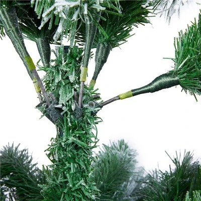 Yaheetech Pre-lit Flocked Artificial Christmas Tree Snow Frosted Christmas Tree 8 Yaheetech Pre-lit Flocked Artificial Christmas Tree Snow Frosted Christmas Tree - Image 6