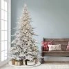 Puleo 7' Pre-Lit LED Flocked Full Utah Fir Artificial Christmas Tree Color Select Lights -Northlight Christmas Store GUEST 4c353f1d cc57 4743 9a44 508dc650bdcf