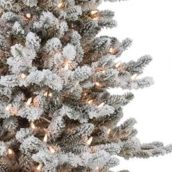 7.5ft Puleo Pre-Lit Flocked Slim Royal Majestic Douglas Spruce Artificial Christmas Tree Clear Lights -Northlight Christmas Store GUEST 4c44bb5c a7ff 4ac8 aced 0e7673574e31
